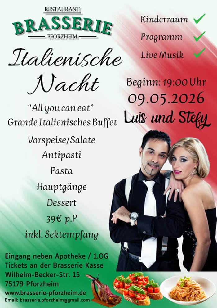Flyer italienische Nacht