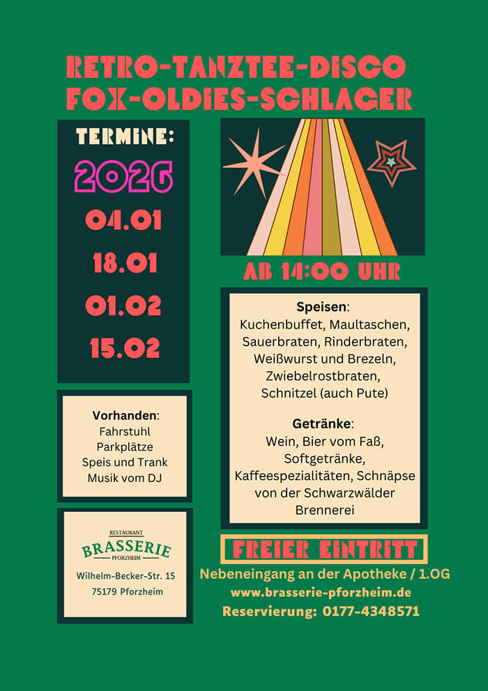 Flyer: Feiern Sie mit uns die 80er und 90er Jahre
