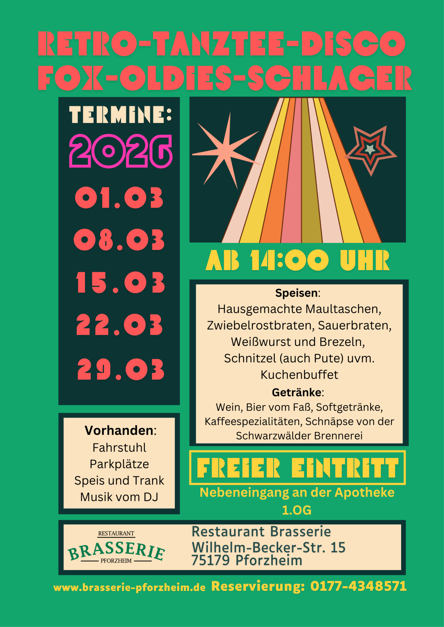 freier Eintritt (11.1 x 15.4 cm) (Gebundenes Dokument) (4) Wochenkarte