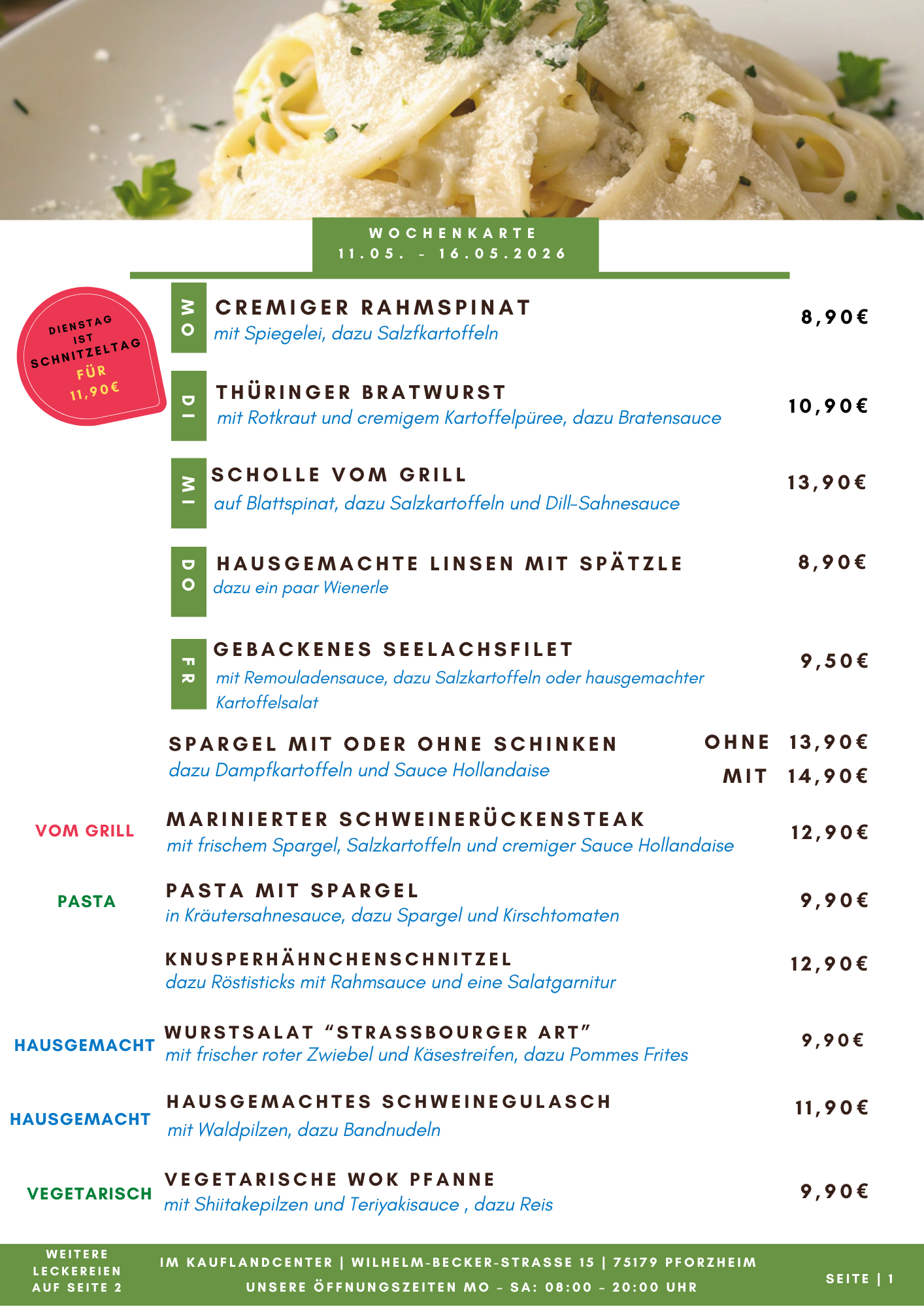 Wochenkarte