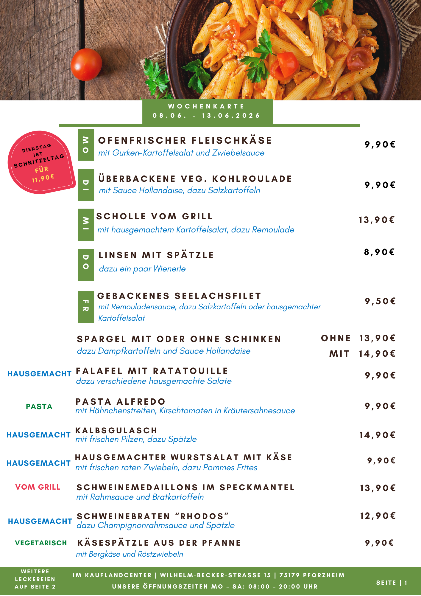 Wochenkarte