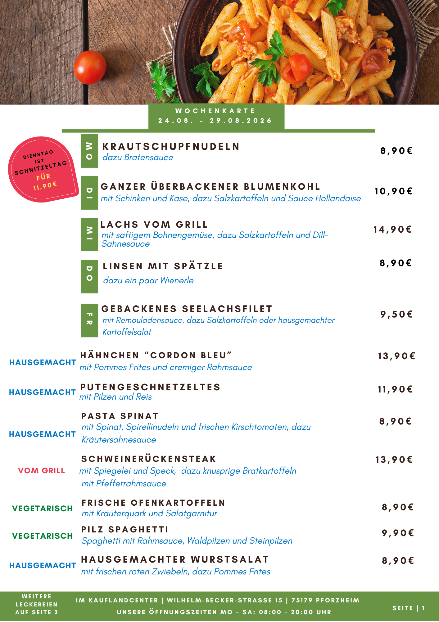 Wochenkarte