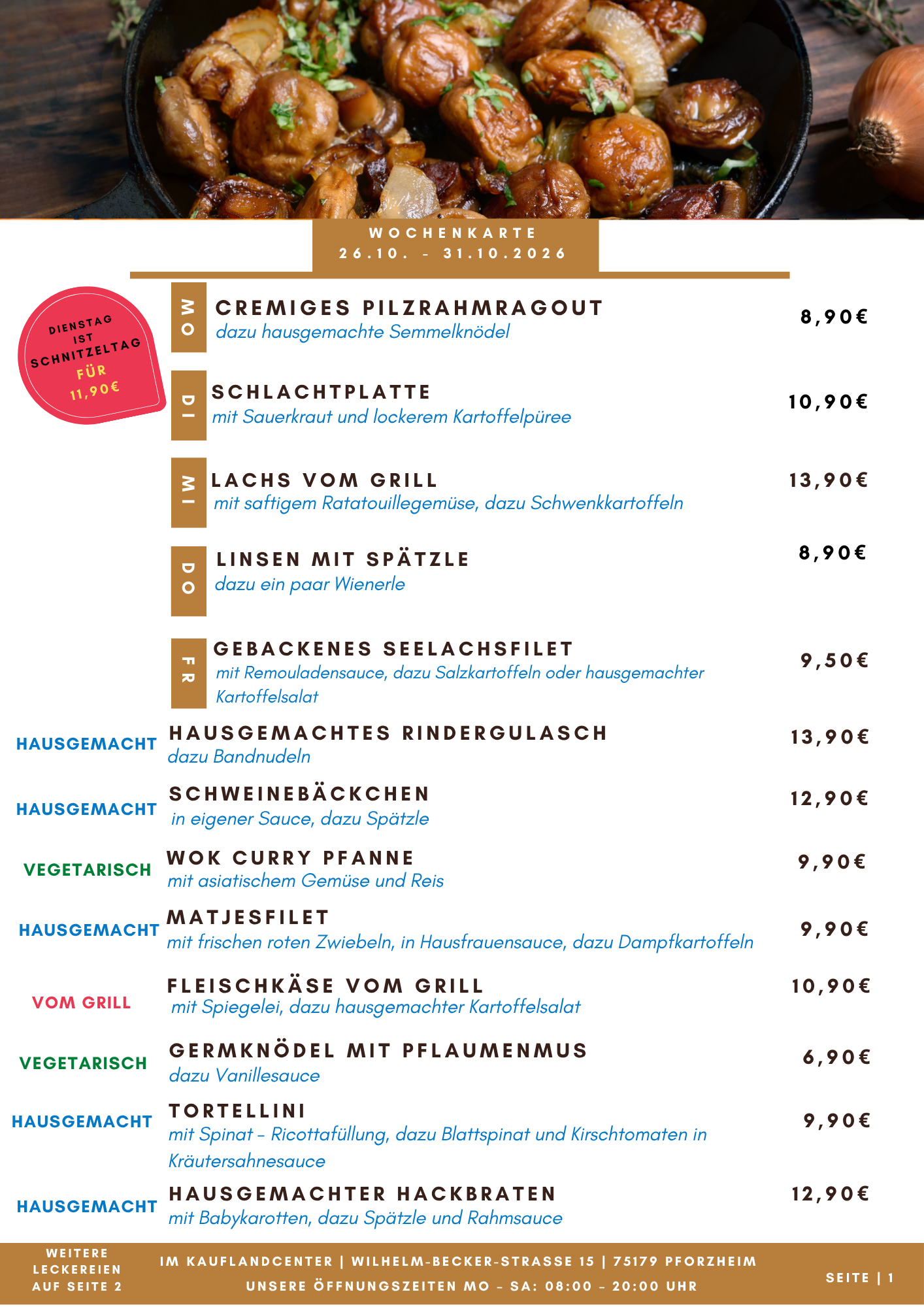Wochenkarte